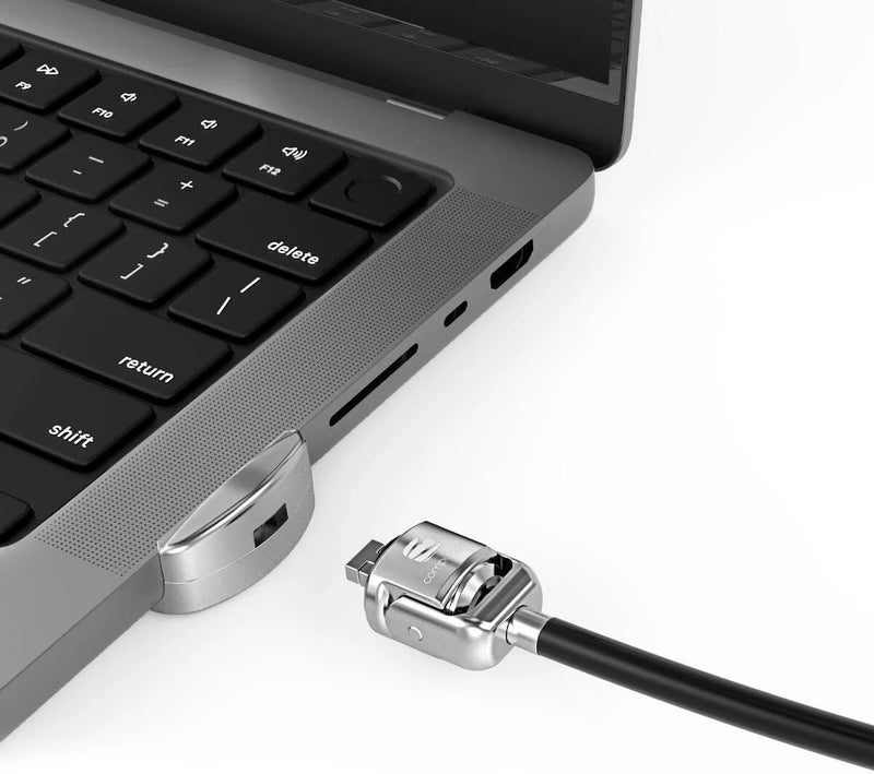 Compulocks Ledge Lock Adapter for MacBook Pro 14" M1, M2, M3 & M5 with Keyed Cable Lock Silver - Image 2